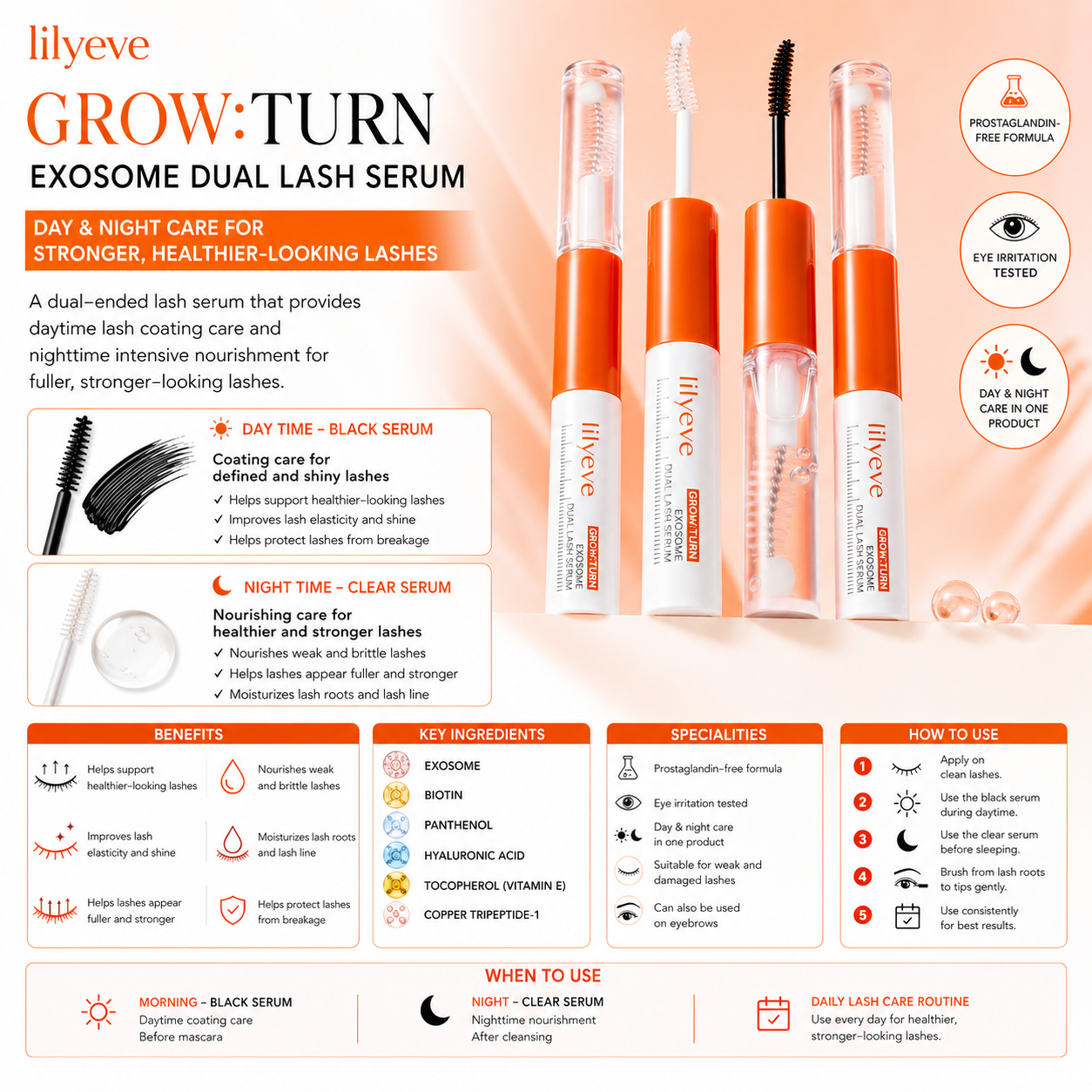 Lilyeve Grow:Turn Exosome Dual Lash Serum